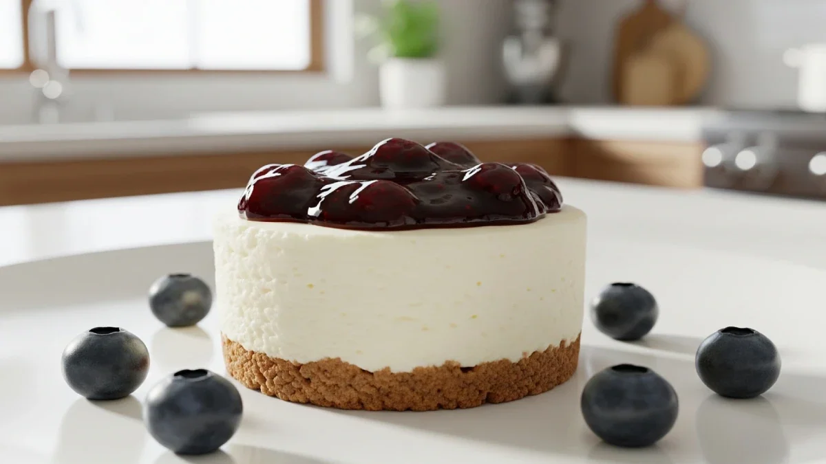 Mini Cheesecakes de Blueberry (Sem Forno!)