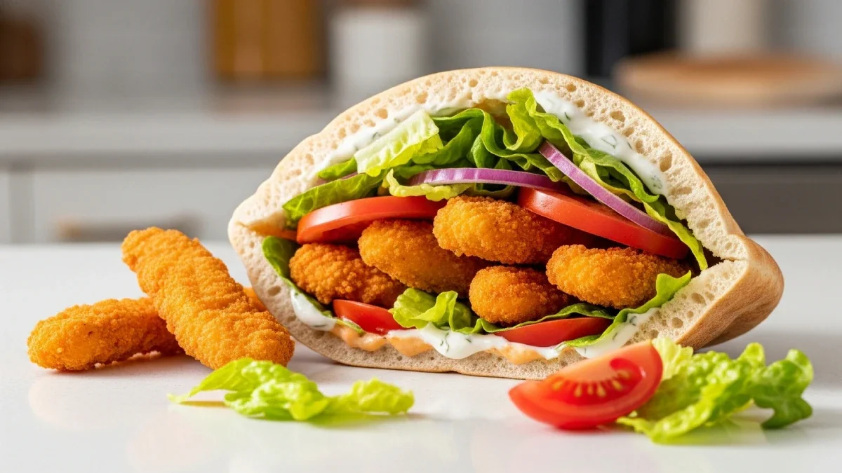 Pão Pita com Frango Crocante: Crocância e Sabor em Cada Mordida!