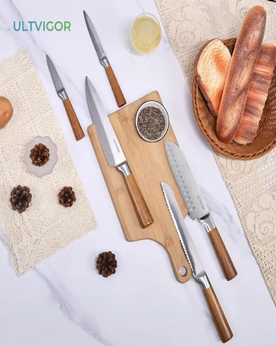 Jogo de Facas ULTVIGOR 4CR13 - Aço Inox
