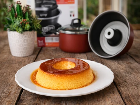 Forma de Pudim Alumínio MTA com Tampa de Vidro - 3.2L - Imagem do produto